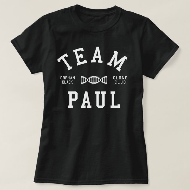 Camiseta Equipe preta órfão Paul (Frente do Design)