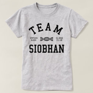 Camiseta Equipe preta órfão Siobhan