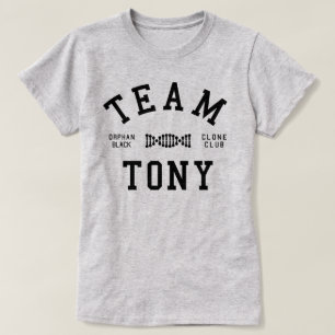 Camiseta Equipe preta órfão Tony