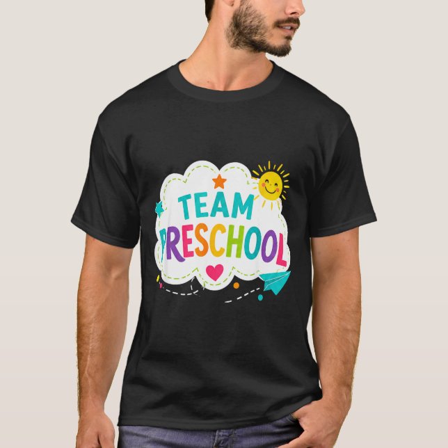 Camiseta Equipe professora de pré-escola de volta à escola  (Frente)