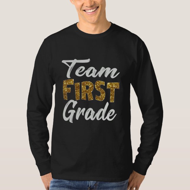 Camiseta Equipe Professora do 1º Ano Primeiro Dia de Aula F (Frente)