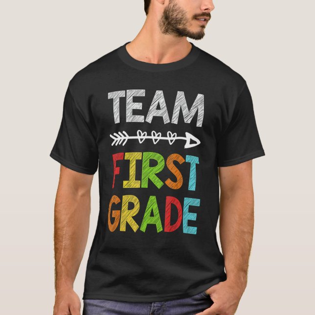 Camiseta Equipe Professora do Primeiro Ano Volta às Aulas (Frente)