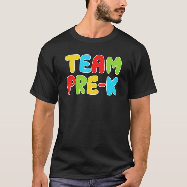 Camiseta Equipe Professora Pré K Volta às Aulas (Frente)