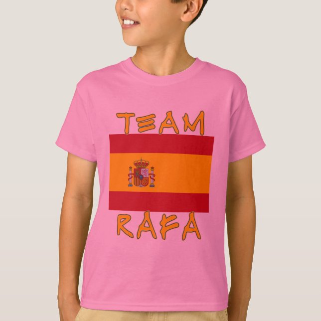 Camiseta Equipe Rafa com bandeira espanhola (Frente)