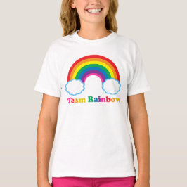 Camiseta Equipe Rainbow Cute Colorida Kids
