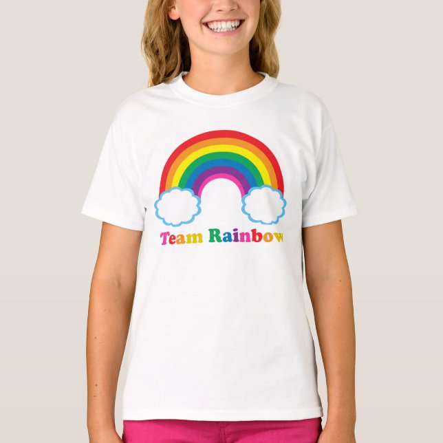 Camiseta Equipe Rainbow Cute Colorida Kids (Frente)