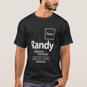 Camiseta Equipe Randy Lifetime Membro Funny Name Randy