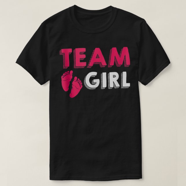 Camiseta Equipe Rapariga Gênero Revela Fa de Nascimento do  (Frente do Design)