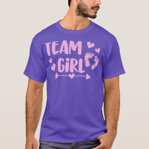 Camiseta Equipe Rapariga Sexo Revelar Arro de Pés-Rosa do C