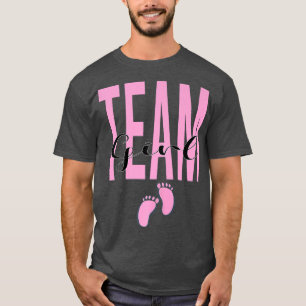 Camiseta Equipe rosa-branca Sexo de garota revela festa Ide