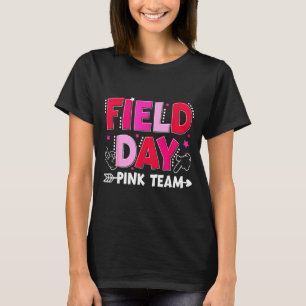 Camiseta Equipe rosa dia de campo jogo de cores seis sete m