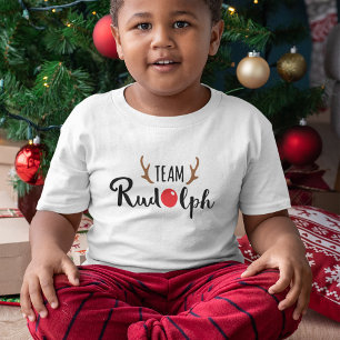Camiseta Equipe Rudolph - Design de Natal de Família Combin