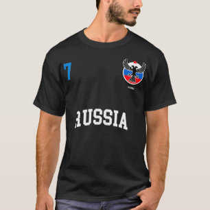 Camiseta Equipe russa nº 7 futebol bandeira russa