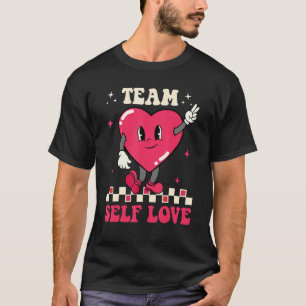 Camiseta Equipe Self Love Groovy Retro Dia de os namorados