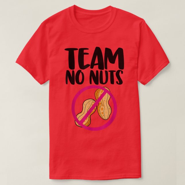 Camiseta Equipe Sem Loucos Peanut Engraçado Gênero Revela A (Frente do Design)