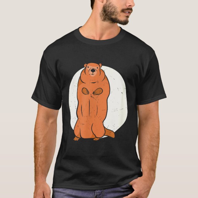 Camiseta Equipe Sem Sombra Tripulação Groundhog Lua Cheia G (Frente)