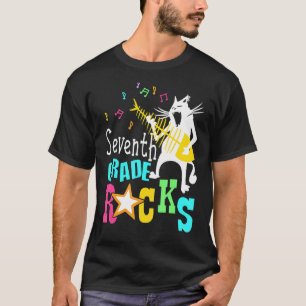 Camiseta Equipe Sétima Série Roca 7ª Série Gato Tocando Gu