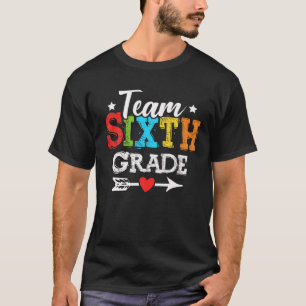 Camiseta Equipe Sexto Grau Engraçado 6 De Volta Ao Professo