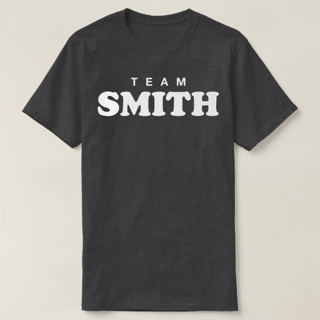 Camiseta Equipe Smith Personalizada Sobrenome Família de No (Frente do Design)
