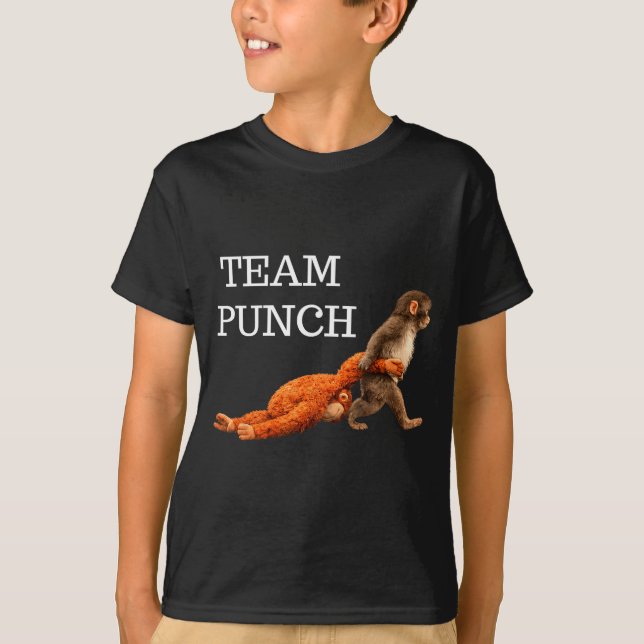 Camiseta Equipe soco bebê macaco soco tendência meme gráfic (Frente)