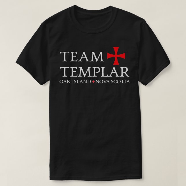 Camiseta Equipe Templar Funny Oak Island Treasure Product W (Frente do Design)