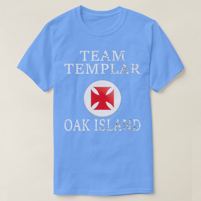Camiseta Equipe Templária de Caça-CAÇA OAK ISLAND (Frente do Design)