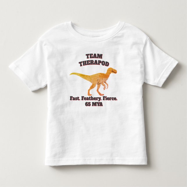 Camiseta Equipe Theropod - Rápido. Couro. Fúria (Frente)