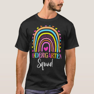 Camiseta Equipe Turma de Jardim de Infância Arco-íris Profe