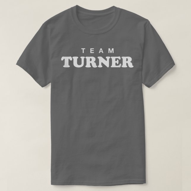 Camiseta Equipe Turner Personalizada Sobrenome Família de N (Frente do Design)