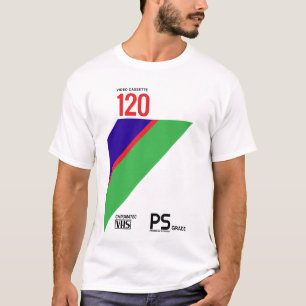 Camiseta Equipe VHS VHS 120-PS da Série de Retrhomage 80s
