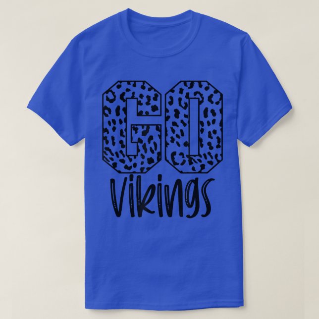 Camiseta Equipe Vikings Mascot Escola Espirituosa Jogo Noit (Frente do Design)