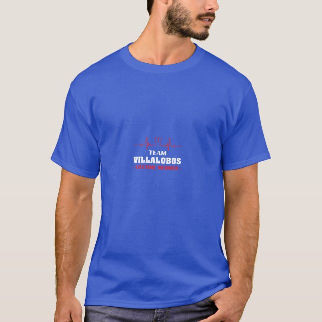 Camiseta Equipe VILLALOBOS membro da família jovem (Frente)