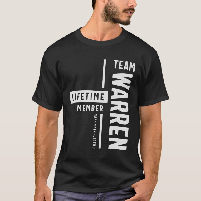 Camiseta Equipe Warren Membro da vida Encantado Warren (Frente)