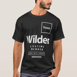 Camiseta Equipe Wilder Lifetime Membro Funny Name Wilder