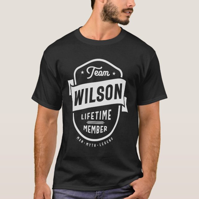Camiseta Equipe Wilson Lifetime Membro Funny Name Wilson (Frente)