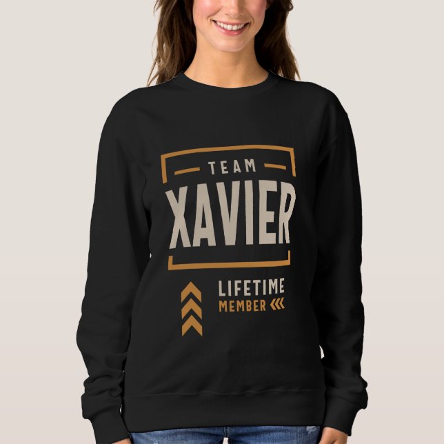 Camiseta Equipe Xavier Lifetime Membro Funny Nome Xavier 1 (Frente)
