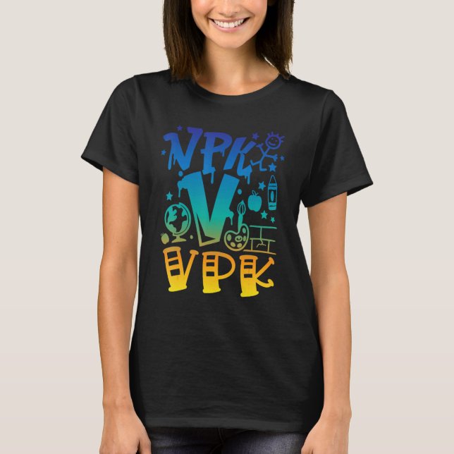 Camiseta Equipes De Professores Vpk De Volta Ao Grafite De  (Frente)