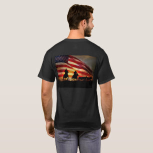 Camiseta Equipes Ropers com a American Flag Cowboy Roping