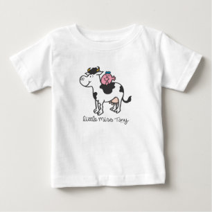 Camiseta Equitação pequena da vaca da senhorita Minúscul