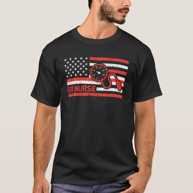Camiseta ER Emergency Room American Nurse Hospital Healthca (Frente)