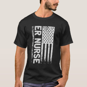 Camiseta Er Enfermeira - Sala de Emergência de Bandeira Ame