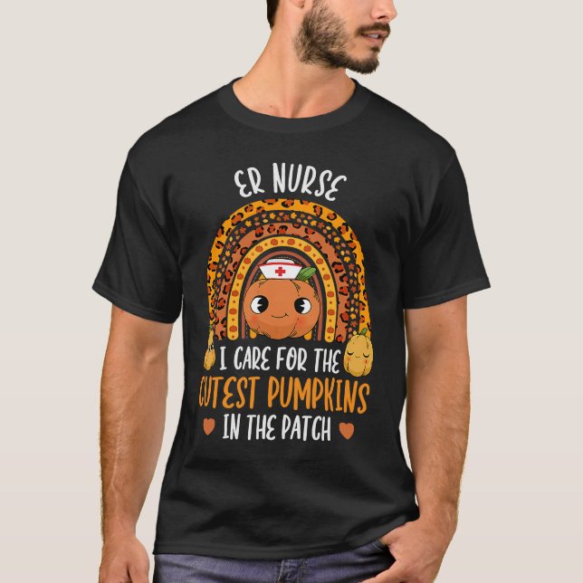 Camiseta ER Nurse Cutest Pumpkins In The Patch Rainbow Hall (Frente)