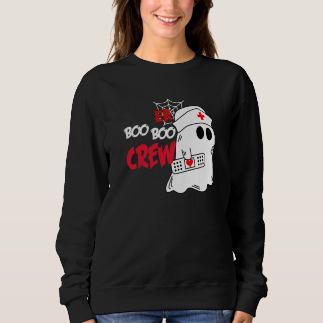 Camiseta ER Squad Halloween Boo Crew Emergency Room Nurse S (Frente)