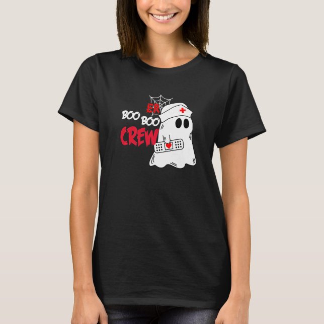 Camiseta ER Squad Halloween Boo Crew Emergency Room Nurse S (Frente)