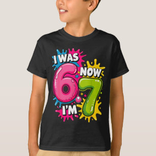 Camiseta Era 6 7 aniversário 67 meme 7 anos de idade aniver