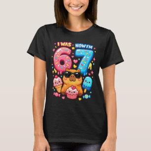 Camiseta Era 6 7 aniversário 67 meme capivara sorvete kawai