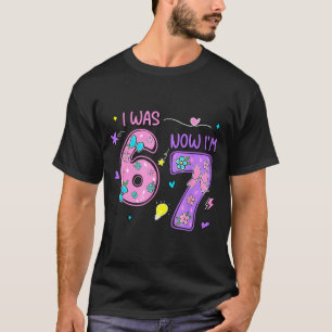 Camiseta Era 6 7 feliz aniversário de 7 anos menino menina