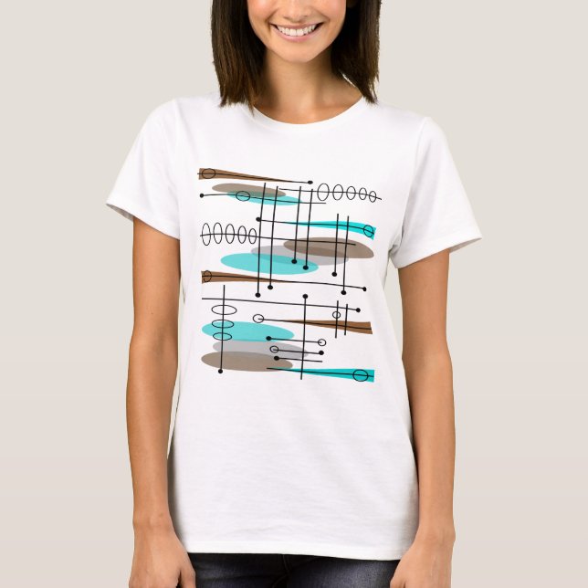 Camiseta Era atômica design inspirado 13 do meio século (Frente)