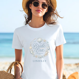 Camiseta Era da Noiva! Noiva Elegante da Costa da Praia Con