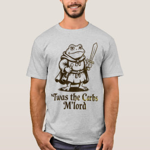 Camiseta Era os Carboidratos, Meu Senhor Meme de Rã Engraça